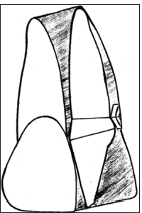 The Mesial drawing is sticked on the mesial side of the first cutting.